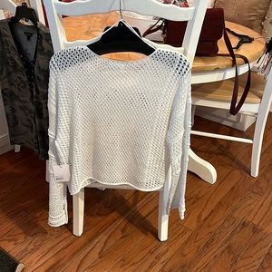 White eyelet Lauren Conrad top